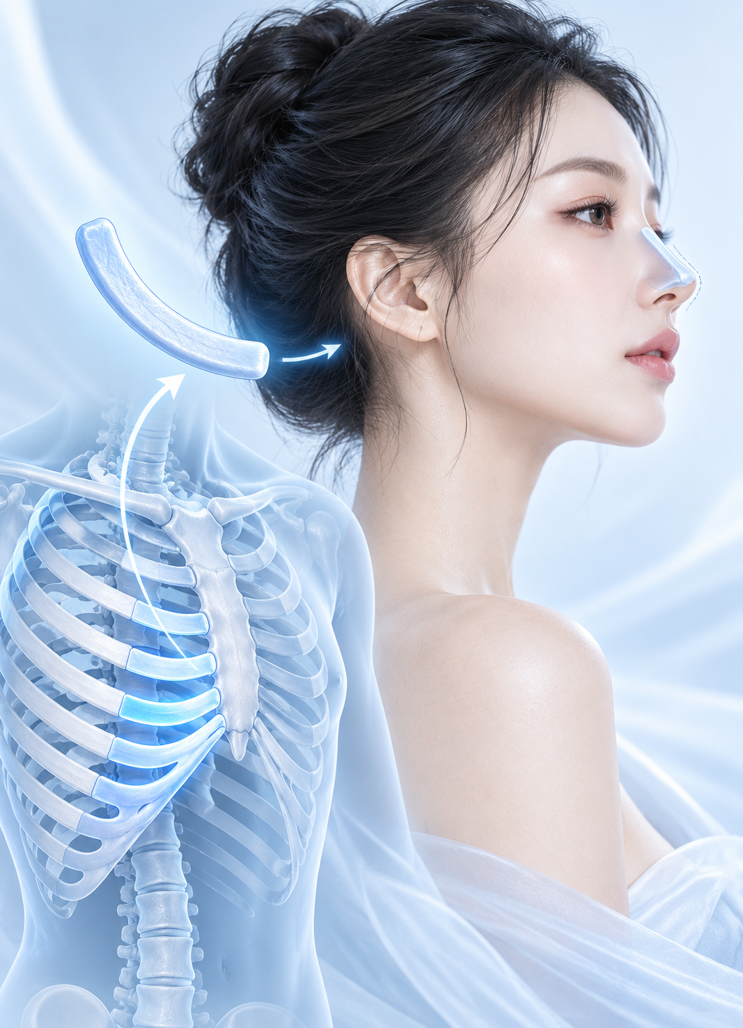 자가늑연골 코재수술 후 코라인